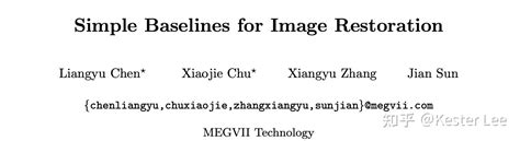 simple baselines for image restoration.